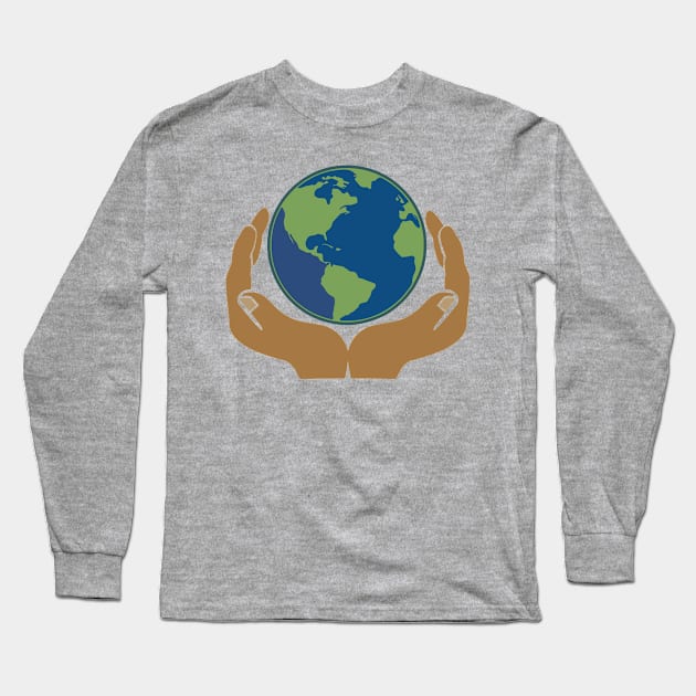 Earth Day Science Teacher Geology Geologist Globe Map Gift print Long Sleeve T-Shirt by nikkidawn74